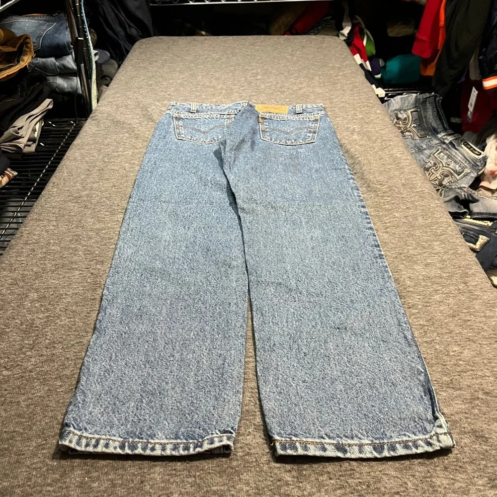 Levis 505 Vintage Orange Tab Jeans Mens 31x30 Medium Wash Straight Leg Denim